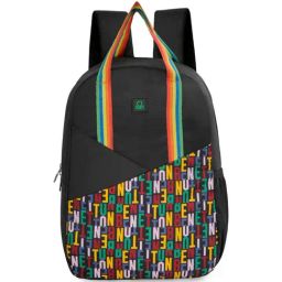 United Colors of Benetton Avio Black Polyester Printed Backpack-picture-16