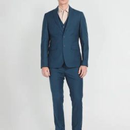 Arrow Teal Regular Fit Three Piece Suit-image-26