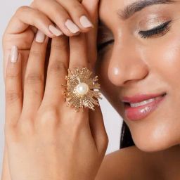 Joker & Witch Thetis Pearl Gold Ring for Women-image-104