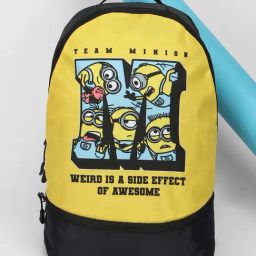 Bewakoof Official Minions Merchandise Black & Yellow Polyester Printed Backpack - 18 Ltrs-3