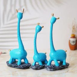 eCraftIndia Blue Polyresin  Cute Giraffe Statues Animal Figurines-image-31