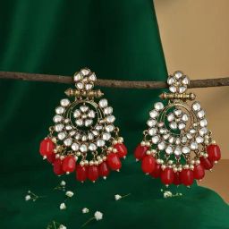 Fida Oxidised Silver Plated Bridal Chand Bali Earrings for Women-image-75