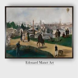The Art House White & Green Exposition Universelle in Paris Wooden Painting Wall Art-image-66