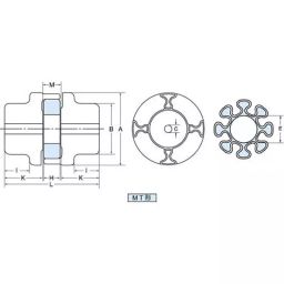 Mitsuboshi Hyperflex MT Type Coupling Overall Length 160 mm Outer Dia 140, 4200 RPM, MTU-140-image-34