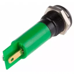 RS PRO Green Panel Mount Indicator, Mounting Hole Size 12 mm, Termination Type Solder Tab, IP Rating IP67, Model No 208740 image 3
