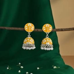 Fida Pink Bridal Kundan Jhumki Earrings for Women-27