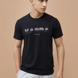 Kappa Black Regular Fit Printed T-Shirt-image-66