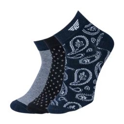 Red Tape Multicolor Printed Ankle Length Socks - Set of 3-image-80