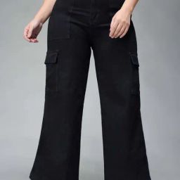 Miss Chase A+ Black Plain High-Rise Jeans-image-62