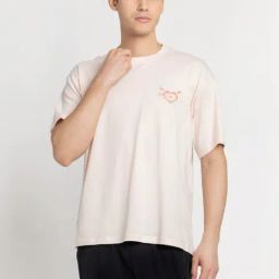 Adidas Pink Looe Fit Printed Sports T-Shirt-image-55
