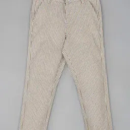 YOUMAA Boys Mustard Cotton Striped Trousers-image-16