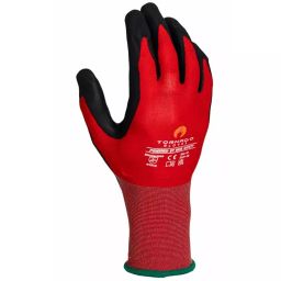 Tornado Olba Red Nylon Abrasion Resistant Work Gloves Size 10 Polymer Coating, OLB1-10-image-102