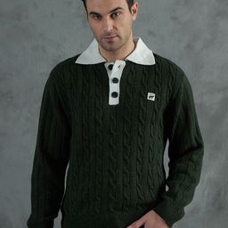 FUGAZEE Men Cable Knit Pullover-image-72