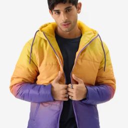 The Souled Store Multicolored Loose Fit Colour Block Quilted Jackets-picture-28
