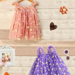PYOS Floral Print Net A-Line Mini Dress-43