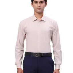 Park Avenue Beige Slim Fit Texture Shirt-picture-15