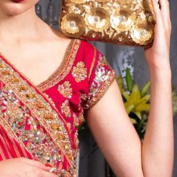 Odette Gold Embellished Clutch-20