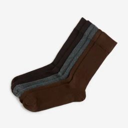 WES Lounge by Westside Brown Cotton-Blend Full-Length Socks - Pack of 3-image-77