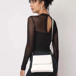 Fastrack White Solid Medium Sling Handbag-12