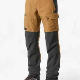 Forclaz by Decathlon Brown & Black Slim Fit Colour Block Sports Trackpants-picture-40