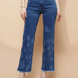 Global Republic Women Straight Fit Clean Look Light Fade Stretchable Jeans-image-93