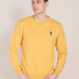 U.S. Polo Assn. Mustard Cotton Regular Fit Printed Sweatshirt-picture-40