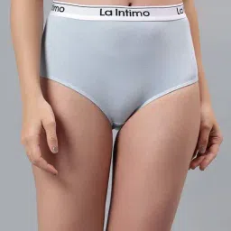 La Intimo Light Blue Comfort Fit Panties-image-60