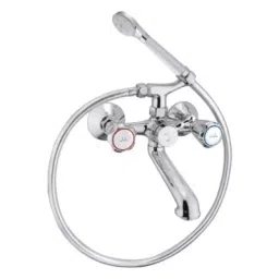 Plato Metalic Finish Forged Half Turn Fitting Lotus Wall Mixer With Crutch, L 013-image-80