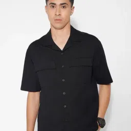 Street 808 By Pantaloons Black Relaxed Fit Shirt-picture-0