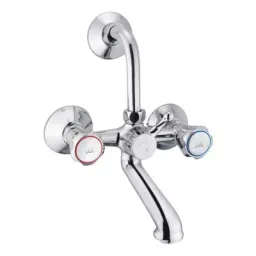 Plato Metalic Finish Forged Half Turn Fitting Lotus Wall Mixer 2 In 1 With Bend, L 014-image-81