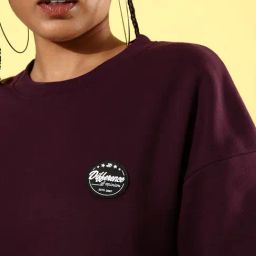 Difference of Opinion Wine Fleece Oversized Sweatshirt image 5