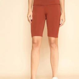 Color Capital Orange Fitted Sports Shorts-image-46