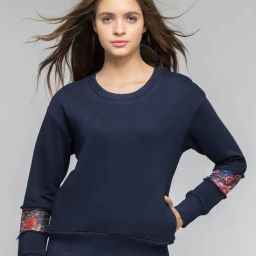 SHAYE Blue Printed Pullover-19