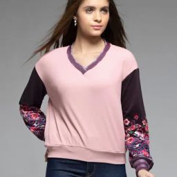 SHAYE Pink Printed Pullover-picture-44