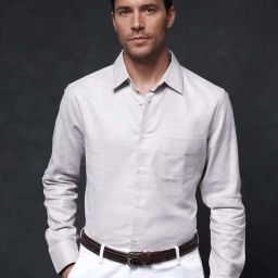 Rare Rabbit Beige Regular Fit Dobby Shirt-image-35