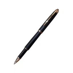 PREMEC Roller Ball Pen Brass Matt Black with Gold Trim & Cap, PRERG-1500-31