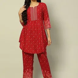 Rangriti Printed Tunic With Trousers-picture-16