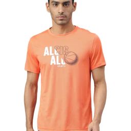ALCIS Orange Anti-Static Slim Fit Round Neck Training T-Shirt-image-57