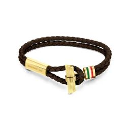 Ducati Corse Gold-Plated Brown Casual Bracelet for Men-44