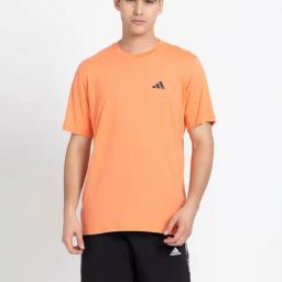 adidas Orange Regular Fit Train Essentials Comfortable T-Shirt-image-89