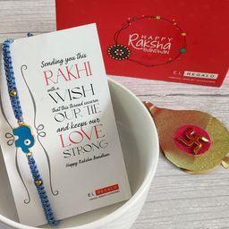 Crazy Corner Gold Toned Rakhi With Roli Chawal-27