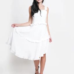 DODO & MOA White High-Low Dress-image-64