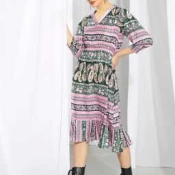 Kotty Multicolor Printed Fit & Flare Dress-image-63