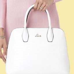 Lavie White Textured Medium Handbag-48