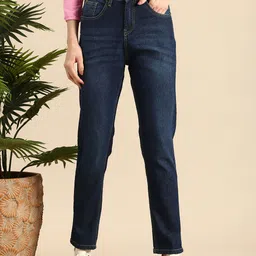 Mast & Harbour Women Boyfriend Fit Light Fade Stretchable Jeans-picture-12