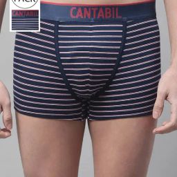 Cantabil Navy Striped Trunks- Pack of 3-picture-39