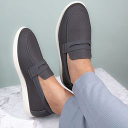 Mast & Harbour Men Textured Loafers-image-43
