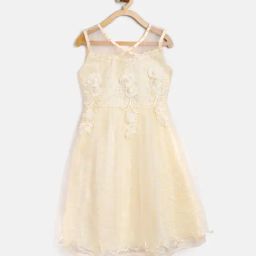 Stylestone Kids Cream Lace Dress-image-51