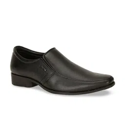 Bata Men Black Textured Formal Slip-Ons-image-25