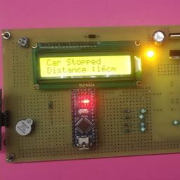 Vigyanics Reverse Car Parking System Using Ultrasonic Sensor - School College Project image 3